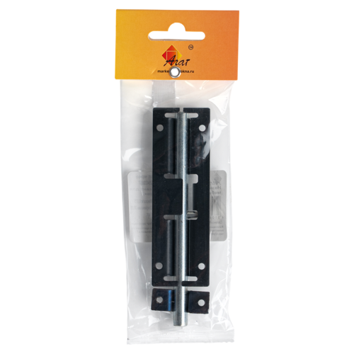 Шпингалетный замок мебельный ЗД-7 7 см цвет черный - фото 3