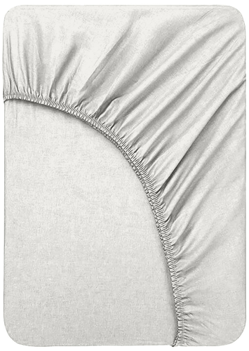 Простыня Mona Liza 11-4201 200x180 см сатин на резинке молочный