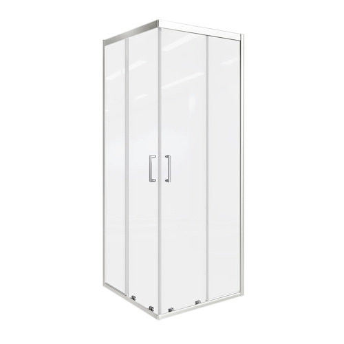 Душевая ширма Makiato New квадратный 80x80 см хромированный профиль прозрачное стекло раздвижной