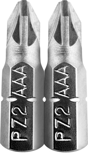 Бита Vertextools БТ-PZ2-25-2 PZ2x25 мм, 2 шт.