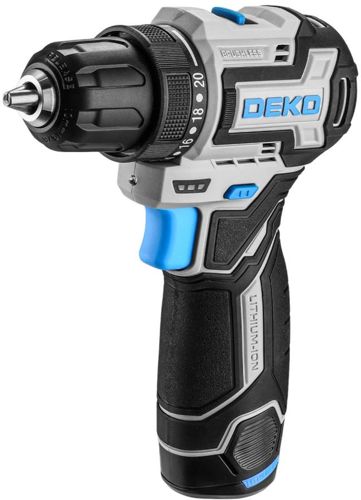 Дрель-шуруповерт аккумуляторная бесщеточная Deko SHARKER12VPRO, 12 В Li-ion 2x2 Ач - фото 2
