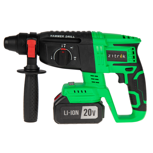Перфоратор аккумуляторный бесщеточный SDS-plus Zitrek ZKCH20FU, 20 В Li-Ion 2x4 Ач, 2 Дж - фото 2