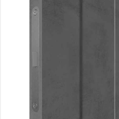 Дверь межкомнатная со стеклом Сиэтл 60x200 см ПВХ цвет лофт тёмный с замком и с петлями - фото 5
