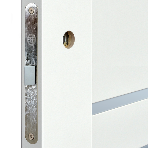 Дверь межкомнатная со стеклом Artens Уна 90x200 см Hardflex белый с замком и петлями - фото 5