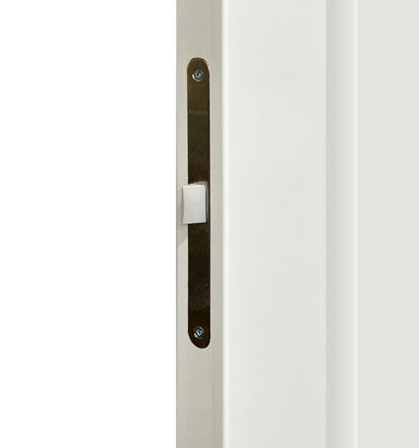 Дверь межкомнатная глухая Пьемонт 60x200 см Hardflex белый с замком и петлями - фото 3