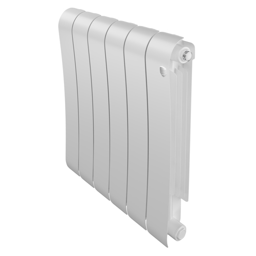 Радиатор секционный Royal Thermo Infinity BT 500/90 6 секций боковое подключение биметалл белый - фото 2