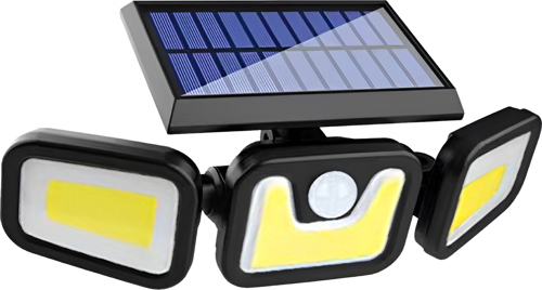 Светильник настенный LED на солнечной батарее Tendenza TZ-GL001 IP44 датчик движения цвет черный холодный белый свет
