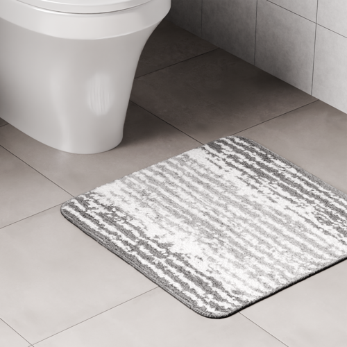 Коврик для туалета Lemer Wood white 50x50 см цвет белый