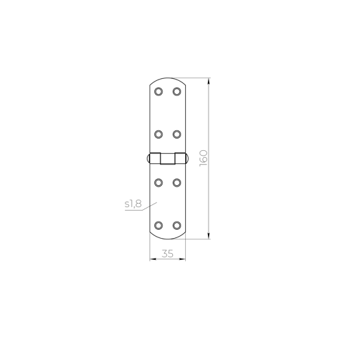 Петля французская оцинкованная 160x35x2 мм - фото 5