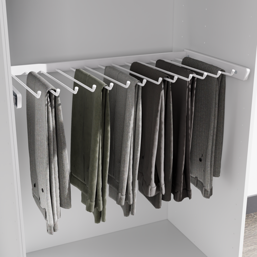 Брючница выдвижная 80х41.7 см металл цвет белый