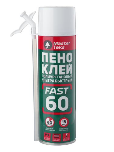 Клей-пена бытовая Masterteks ультрабыстросохнущая всесезонная 350 мл