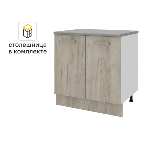 Кухонный шкаф напольный Дейма темная 80x85x60 см ЛДСП цвет коричневый - фото 2