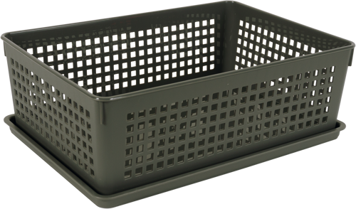 Лоток с крышкой 27x19x9 см 3.7 л полипропилен цвет серый - фото 3