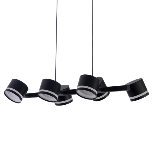 Люстра подвесная Talco 6 ламп 15 м² цвет черный - фото 3
