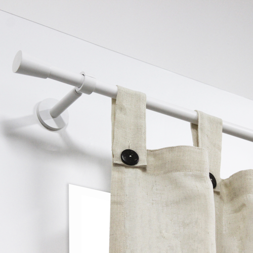 Штанга гладкая 160 см металл цвет белый - фото 4