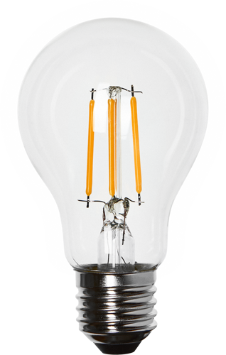 Лампа светодиодная E27 220-240 В 5.3 Вт груша прозрачная 650 лм теплый белый свет - фото 2