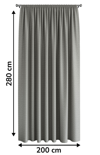 Штора на ленте Miamoza Stone 200x280 см цвет светло-серый - фото 2