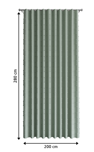 Штора на ленте Даниэла 200x280 см цвет светло-зеленый - фото 3