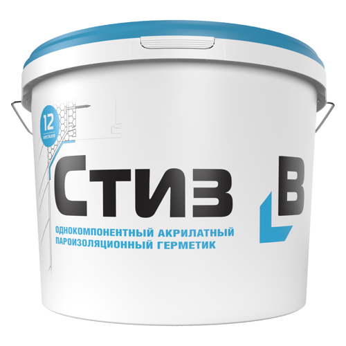 Герметик акриловый для окон Сазиласт Стиз В цвет светло-серый 7 кг