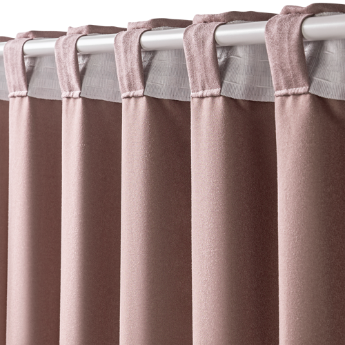 Штора на ленте со скрытыми петлями KREAFORTA Manchester 200x280 см серо-розовый - фото 9