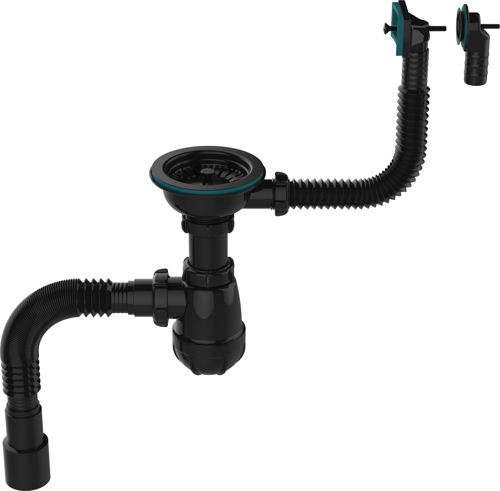 Сифон для мойки Aquant 3 1/2" полипропилен