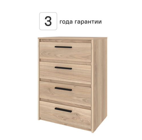 Комод Лион 4 ящика 60х84х41,7 см ЛДСП цвет дуб комано - фото 2