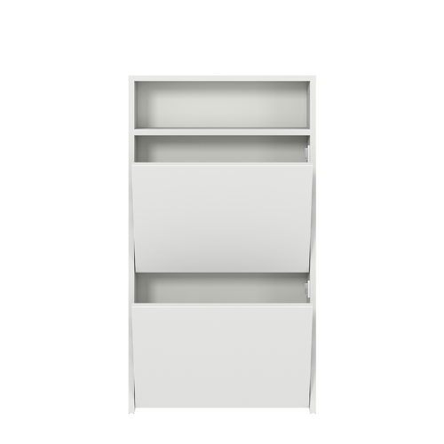 Шкаф для обуви 50х90х17.3 см 2 ящика ЛДСП цвет белый - фото 7