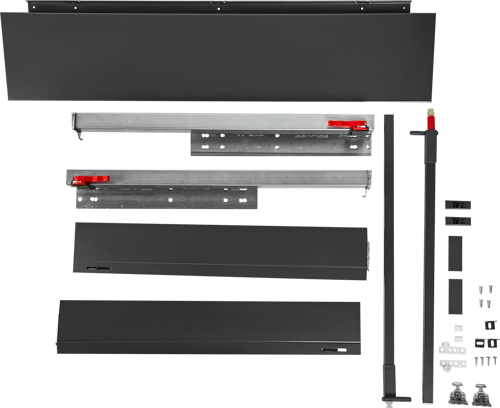 Ящик выдвижной Flowbox 56.8x18.92x50.44 см сталь/ЛДСП цвет антрацит - фото 2