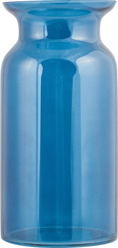 Ваза колба ультрамарин стекло цвет синий 25 см - фото 3