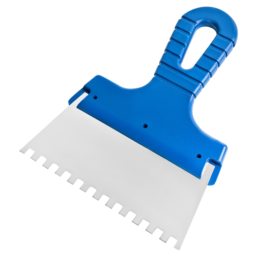 Шпатель зубчатый Интек 10108-150-006 150 мм, нержавеющая сталь, зуб 6x6 мм