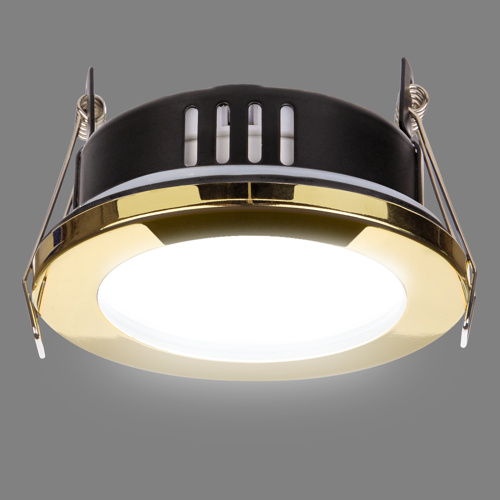 Светильник точечный встраиваемый влагозащищенный TDM Electric SQ0359-0112 под отверстие 80 мм 4 м² цвет золото - фото 2