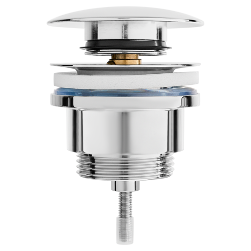 Выпуск для раковины MONLID 40 мм клик-клак с переливом хром - фото 3