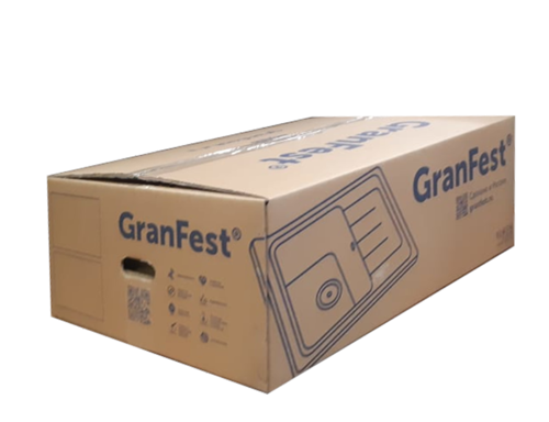 Мойка для кухни врезная Granfest Level 50x66 см глубина чаши 20 см мраморная крошка цвет светло-бежевый - фото 6