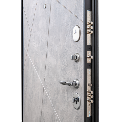 Дверь входная металлическая Порта Р-3 88x205 см правая цвет графит арт/грей арт - фото 3