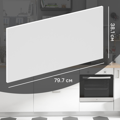Фасад кухонного шкафа София 79.7x38.1 см KONSENSA ЛДСП цвет белый