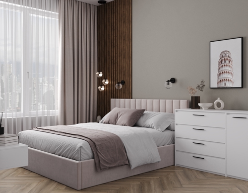 Комод Лион 4 ящика 120х84х41,6 см ЛДСП цвет белый - фото 8