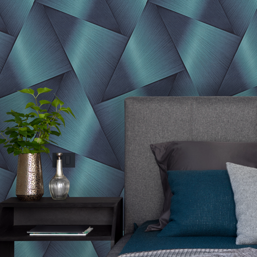 Обои флизелиновые Euro Decor Halo 1 синие 1.06 м ED7342-09 - фото 4