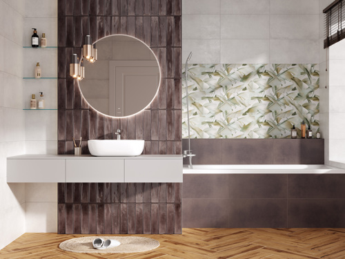 Плитка настенная KREAFORTA Cascada 29.8x59.8 см 1.425 м² матовая цвет светло-серый - фото 5
