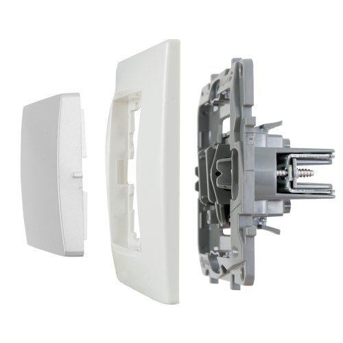 Переключатель одноклавишный - Legrand Etika - 10А 250В безвинтовые зажимы - алюминий - фото 6