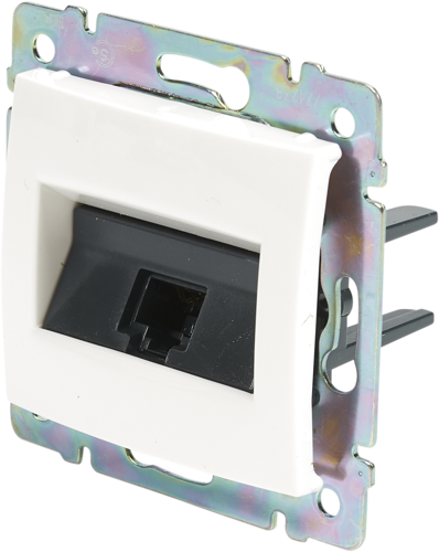 Розетка компьютерная RJ45 категория 5e UTP - Legrand Valena - с захватами - белый - фото 3