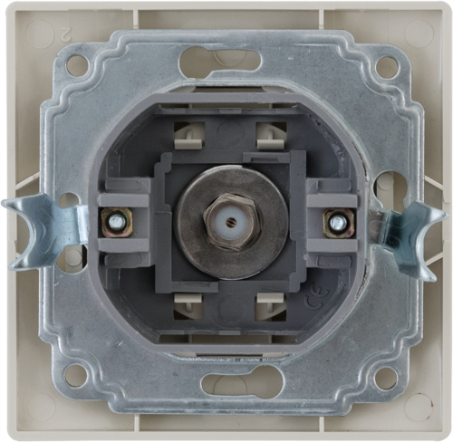 Розетка телевизионная встраиваемая Таймыр тип F цвет бежевый - фото 5