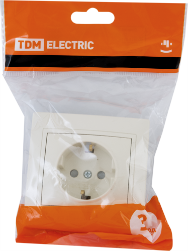 Розетка встраиваемая Tdm Electric Таймыр c заземлением со шторками цвет бежевый - фото 7
