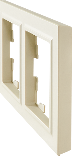 Рамка для розеток и выключателей IEK Brite РУ-2-БрКр 2 поста цвет бежевый - фото 2