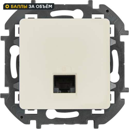 Розетка компьютерная RJ45 категория 5e UTP Lexman Lilian цвет слоновая кость