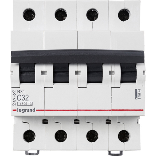 Автоматический выключатель Legrand RX3 4P C32 А 4.5 кА - фото 4