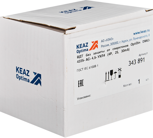 УЗО КЭАЗ 4P 25 А 30 мА 4.5 кА АС - фото 6