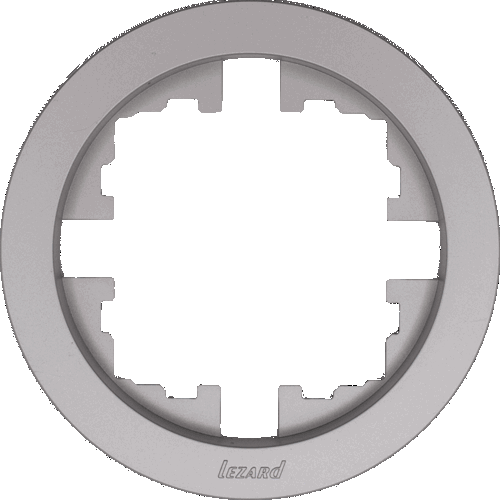 Рамка для розеток и выключателей Osen 1 пост круглая цвет серый - фото 3