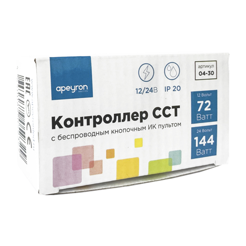 Контроллер для ленты LED Apeyron 12/24 В 72/144 Вт - фото 7