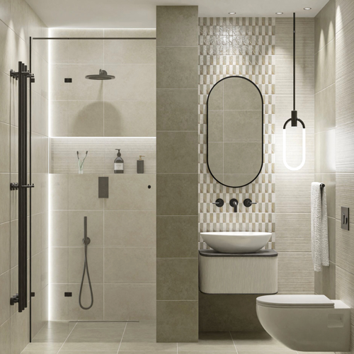 Настенная плитка Azori Catar Light Strut 31.5x63 см 1.79 м² матовая цвет светло-бежевый - фото 6