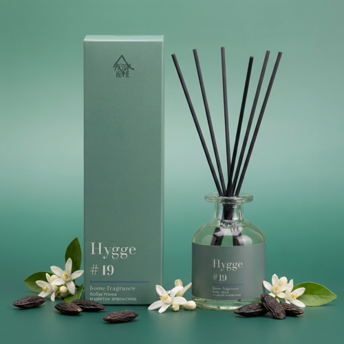 Ароматический диффузор Arida Home Hygge 19 Бобы Тонка/цветок апельсина 100 мл